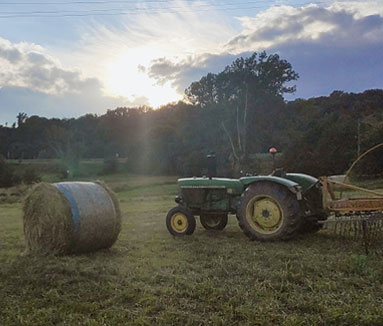 Tractor fent tasques agrícoles